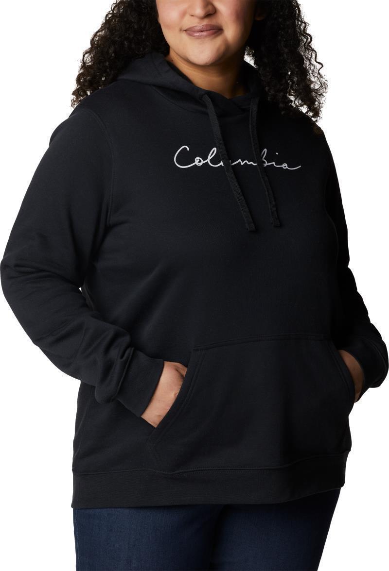 Columbia Trek Graphic Hoodie, Extended - Womens - black / script logo 1