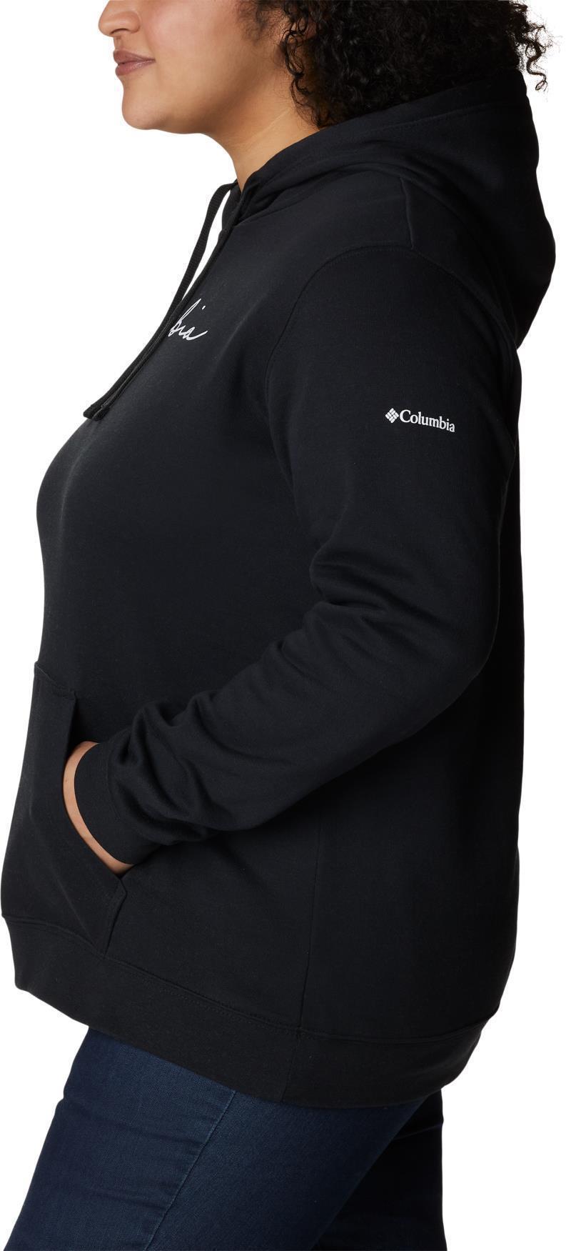 Columbia Trek Graphic Hoodie, Extended - Womens - black / script logo 1