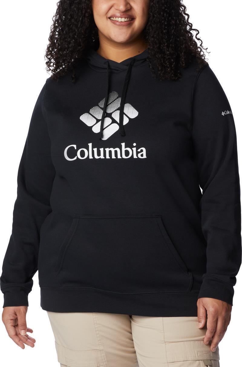 Columbia Trek Graphic Hoodie, Extended - Womens - black / white csc stacked logo 1