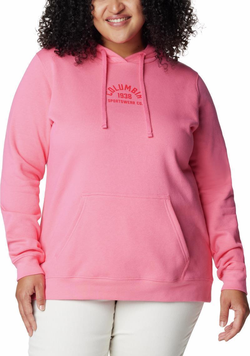 Columbia Trek Graphic Hoodie, Extended - Womens - camellia rose / red lily 1
