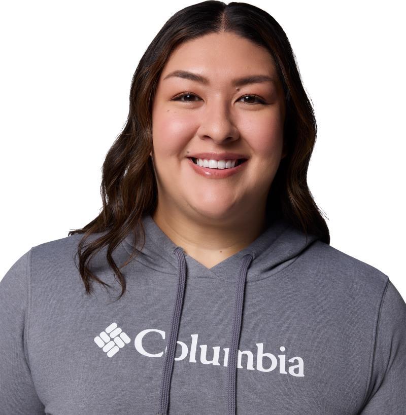 Columbia Trek Graphic Hoodie, Extended - Womens - city grey heather / gem columbia 1