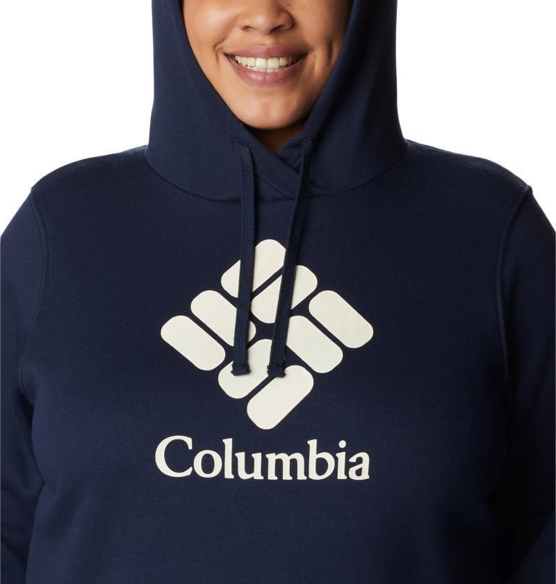 Columbia Trek Graphic Hoodie, Extended - Womens - collegiate navy / csc collegiate 1