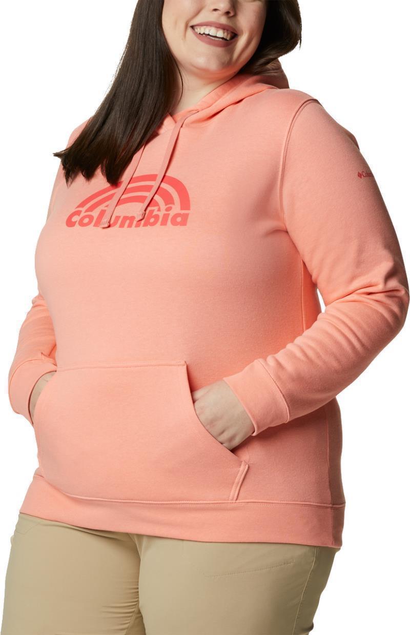 Columbia Trek Graphic Hoodie, Extended - Womens - coral reef / rainbow 1