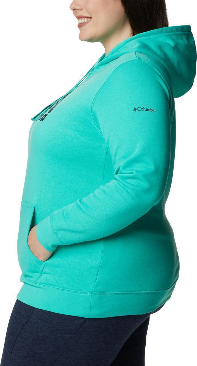Columbia Trek Graphic Hoodie, Extended - Womens - electric turquoise / rainbow 1