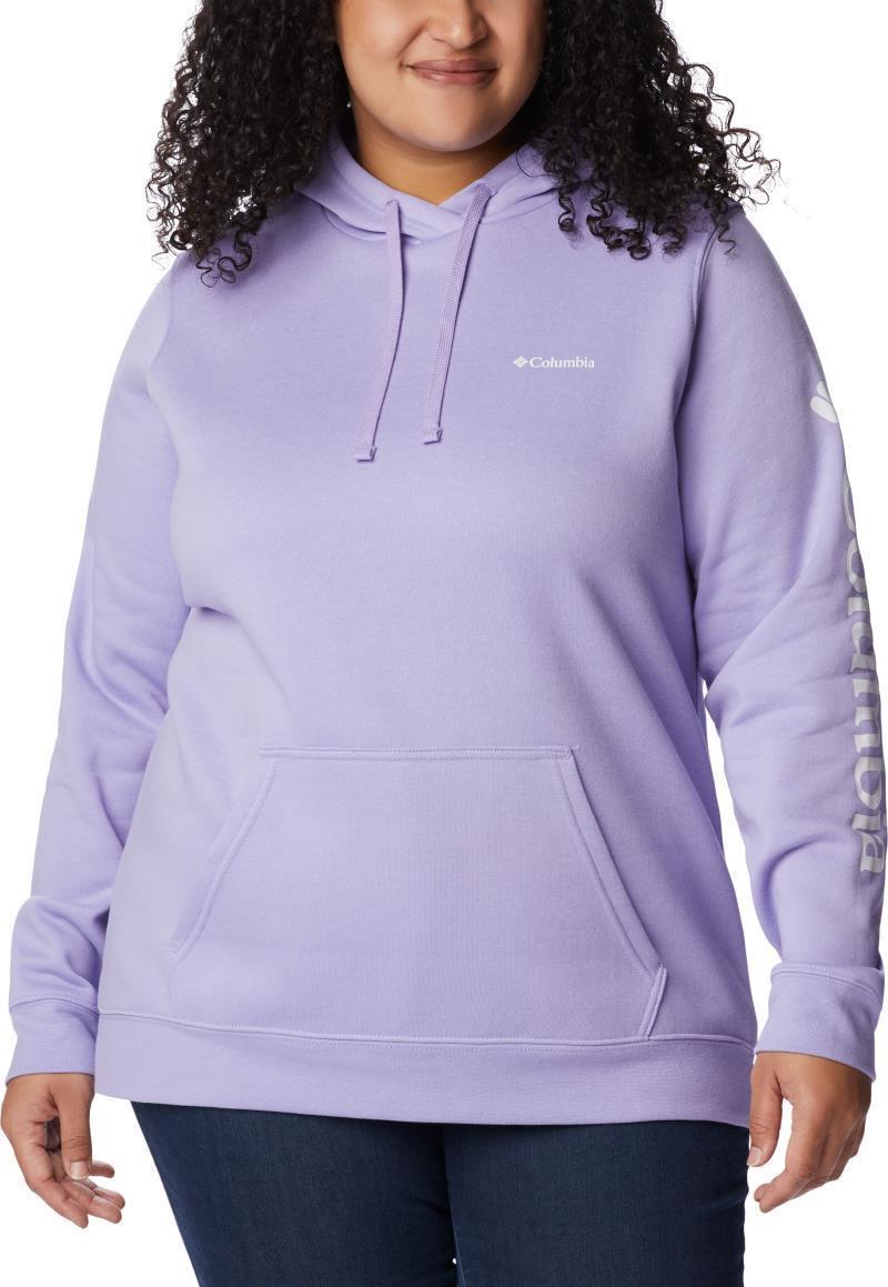 Columbia Trek Graphic Hoodie, Extended - Womens - frosted purple / white logo 1