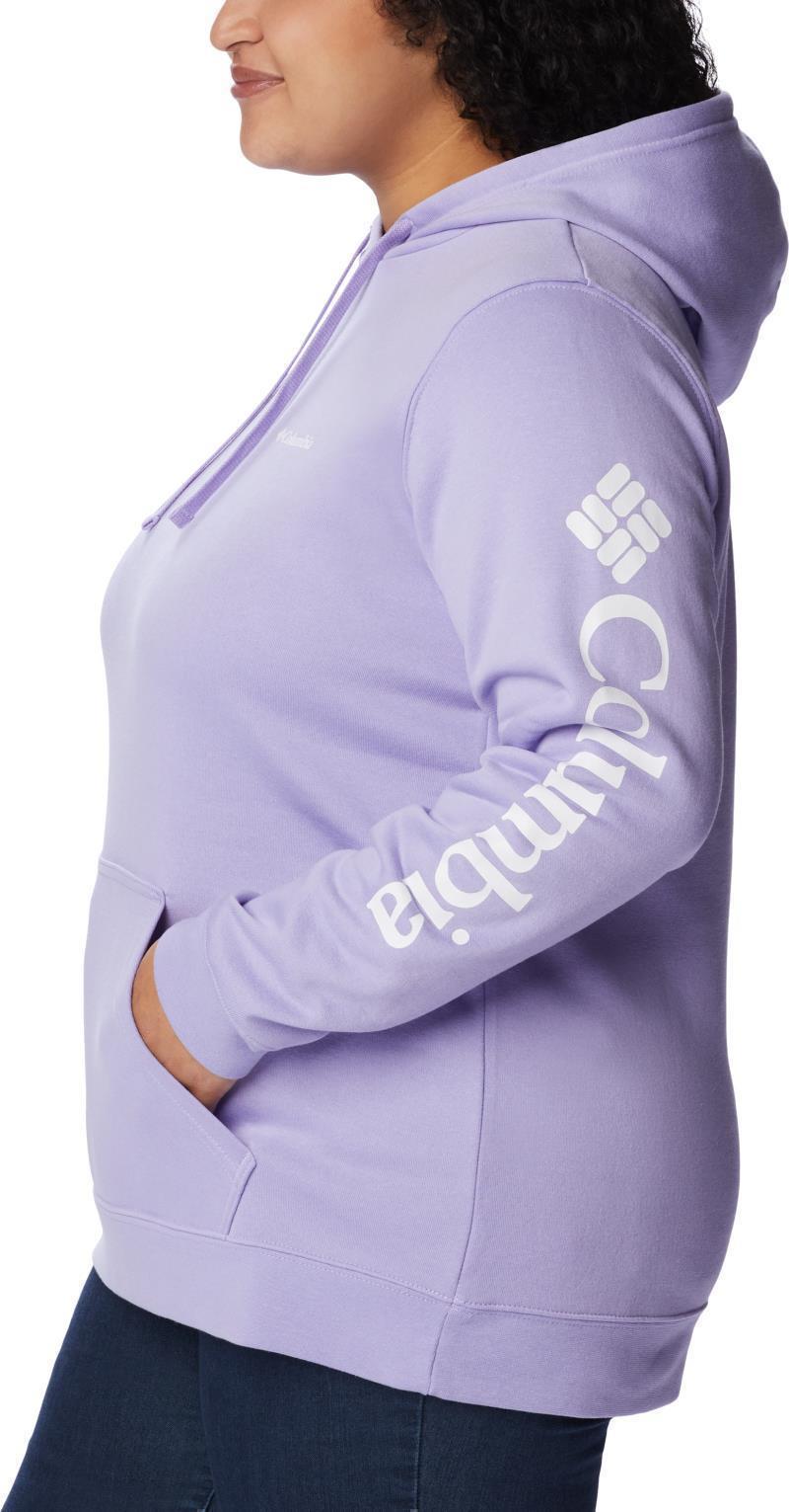 Columbia Trek Graphic Hoodie, Extended - Womens - frosted purple / white logo 1