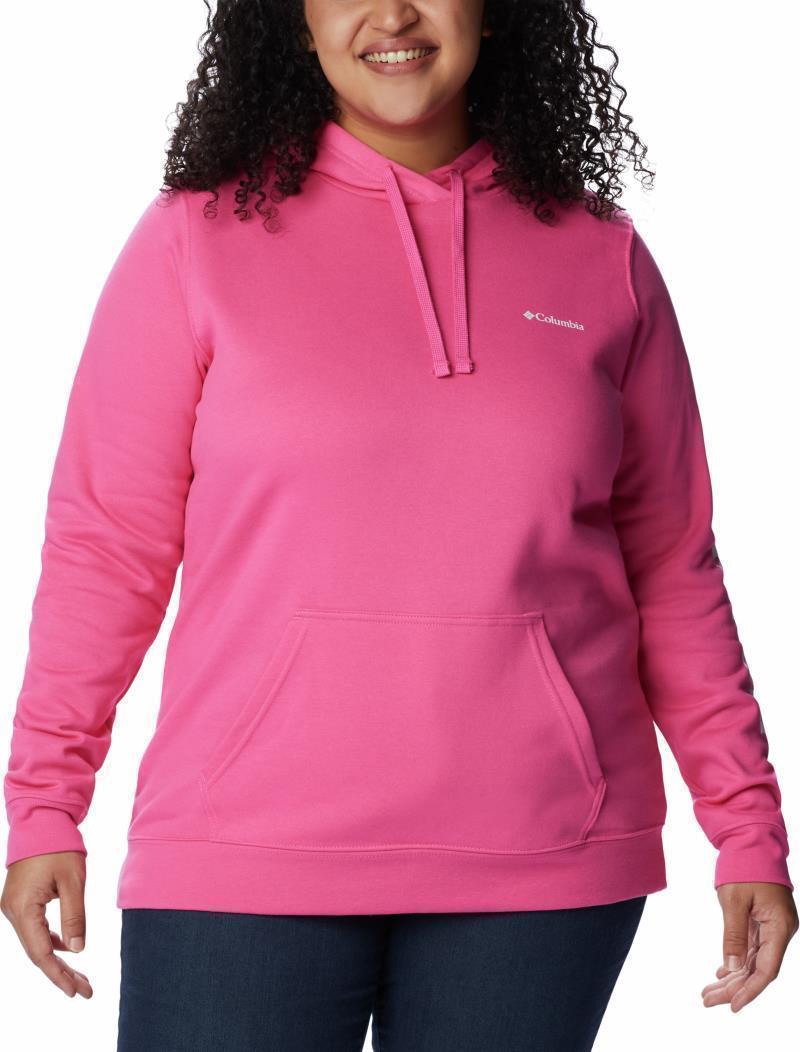 Columbia Trek Graphic Hoodie, Extended - Womens - wild geranium / white logo 1