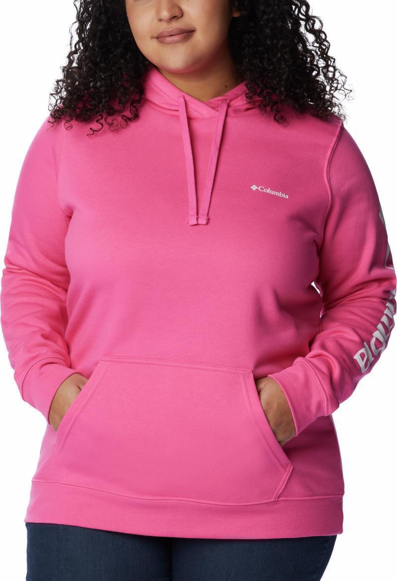 Columbia Trek Graphic Hoodie, Extended - Womens - wild geranium / white logo 1