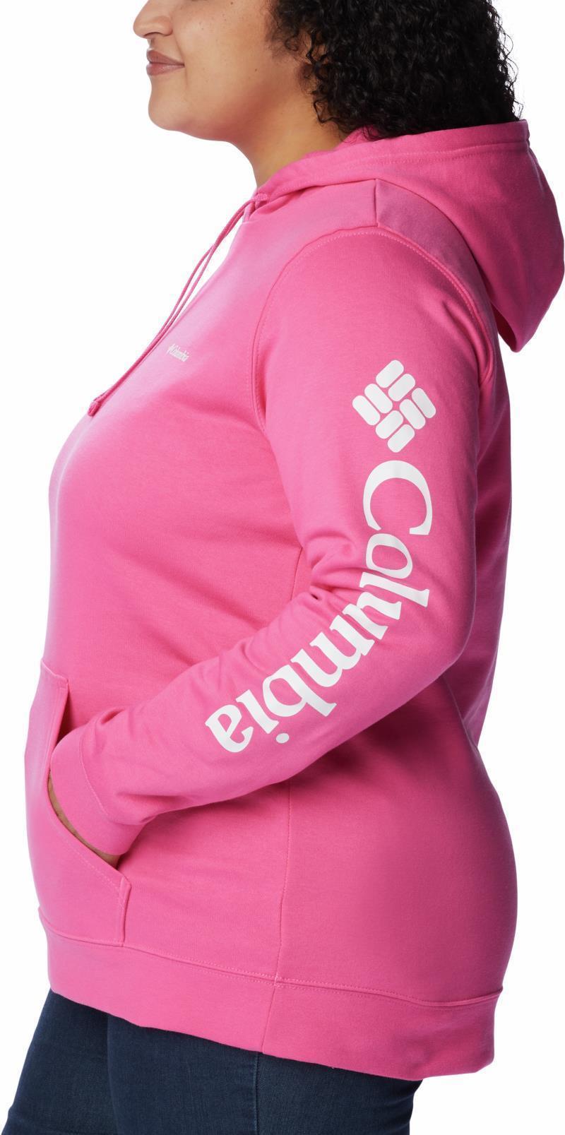Columbia Trek Graphic Hoodie, Extended - Womens - wild geranium / white logo 1