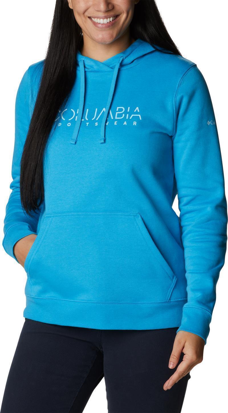 Columbia Trek Graphic Hoodie - Womens - blue chill / columbia stencil 1