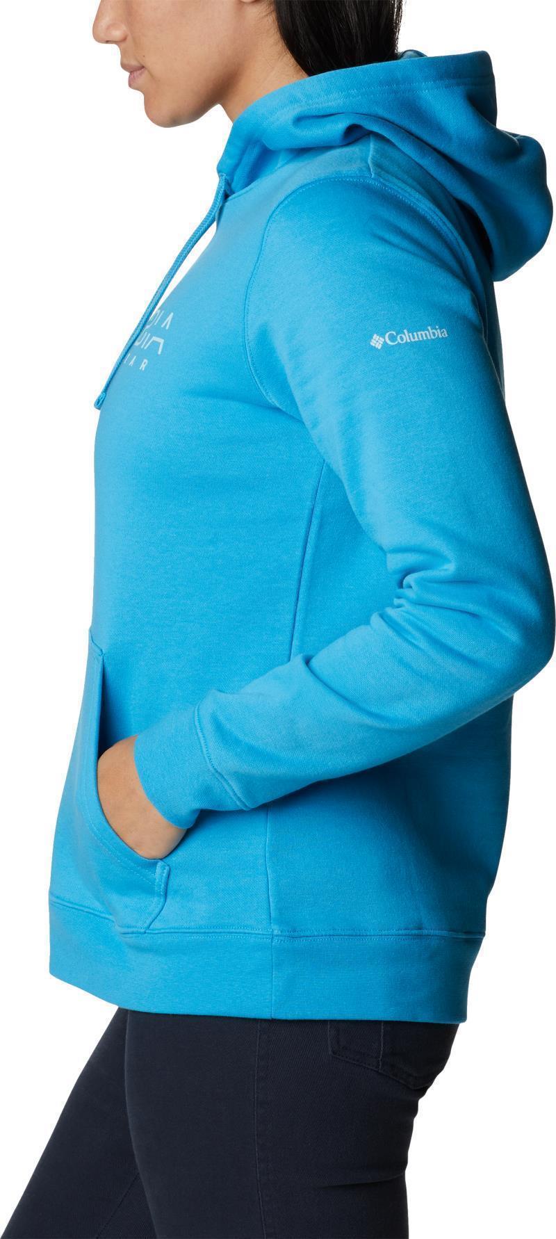 Columbia Trek Graphic Hoodie - Womens - blue chill / columbia stencil 1