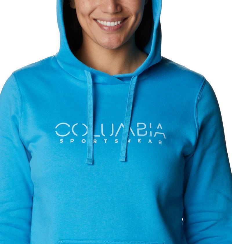 Columbia Trek Graphic Hoodie - Womens - blue chill / columbia stencil 1