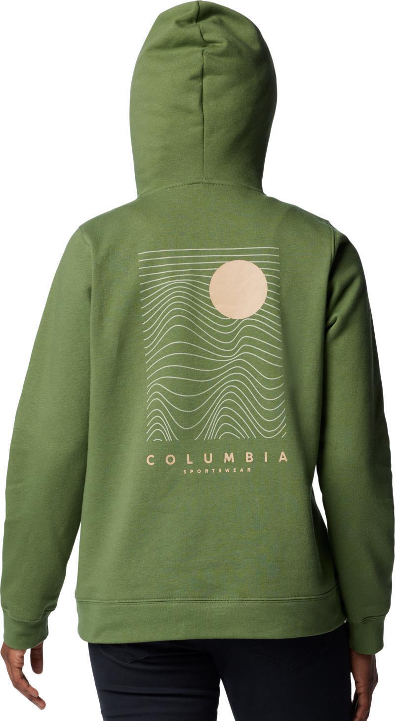 Columbia Trek Graphic Hoodie - Womens - canteen / linear land 1