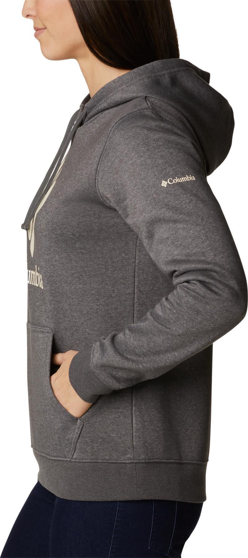 Columbia Trek Graphic Hoodie - Womens - charcoal heather / stacked gem 1