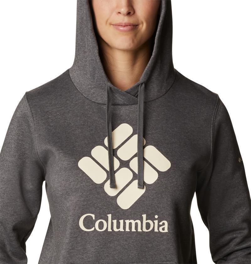 Columbia Trek Graphic Hoodie - Womens - charcoal heather / stacked gem 1