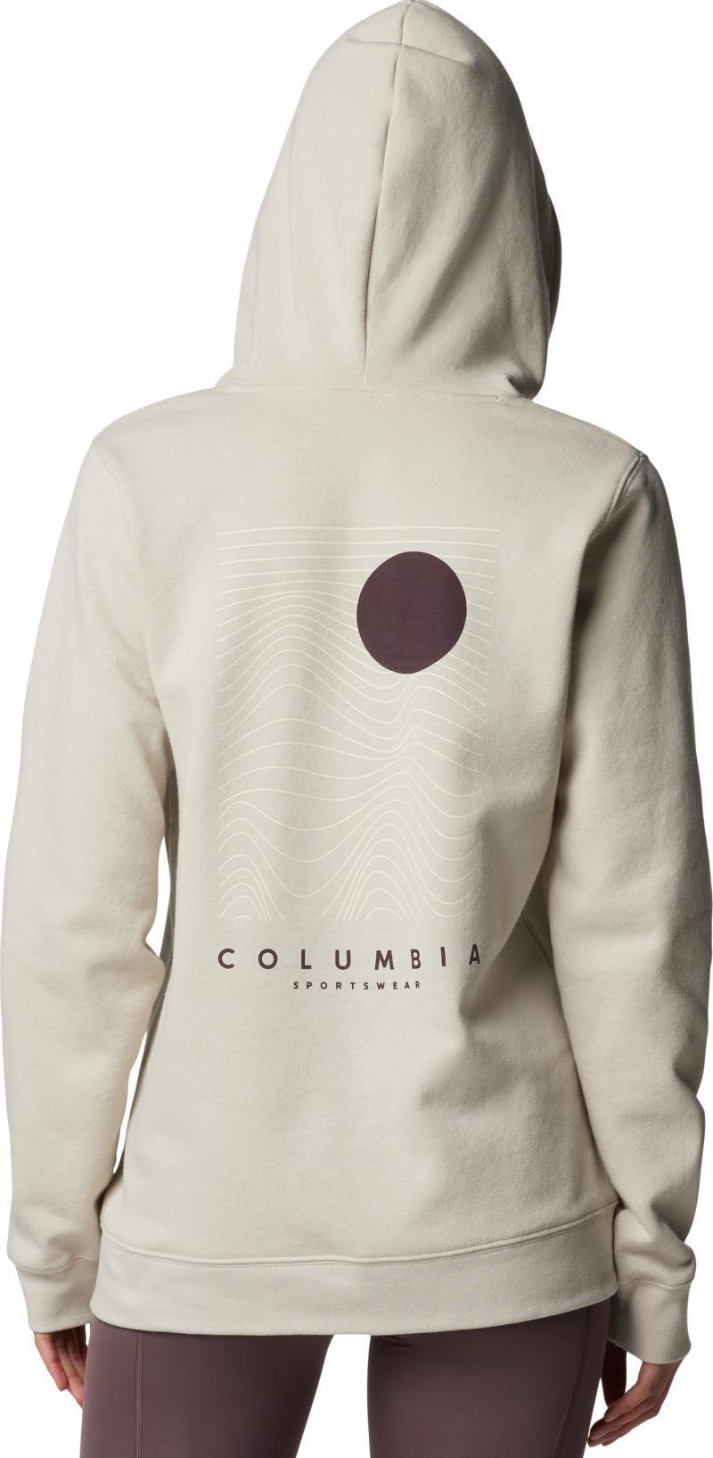 Columbia Trek Graphic Hoodie - Womens - dark stone / linear land 1