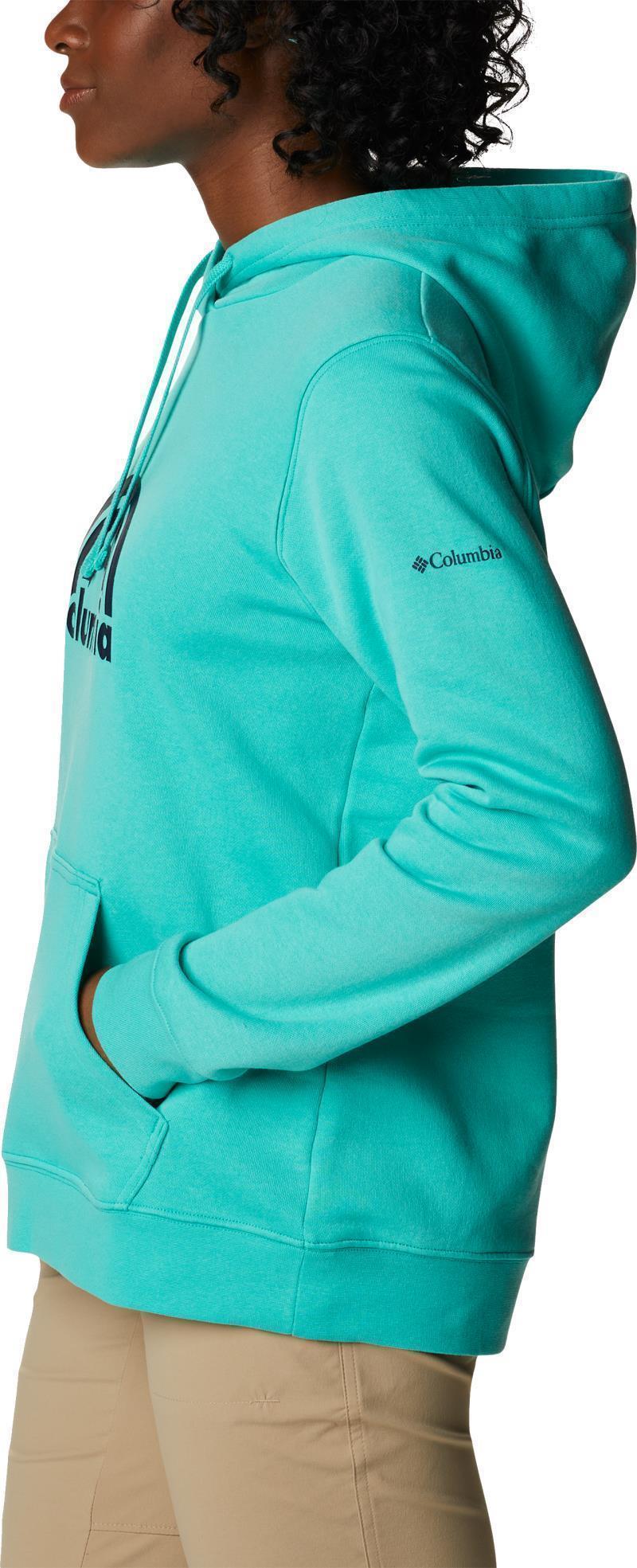 Columbia Trek Graphic Hoodie - Womens - electric turquoise / rainbow 1
