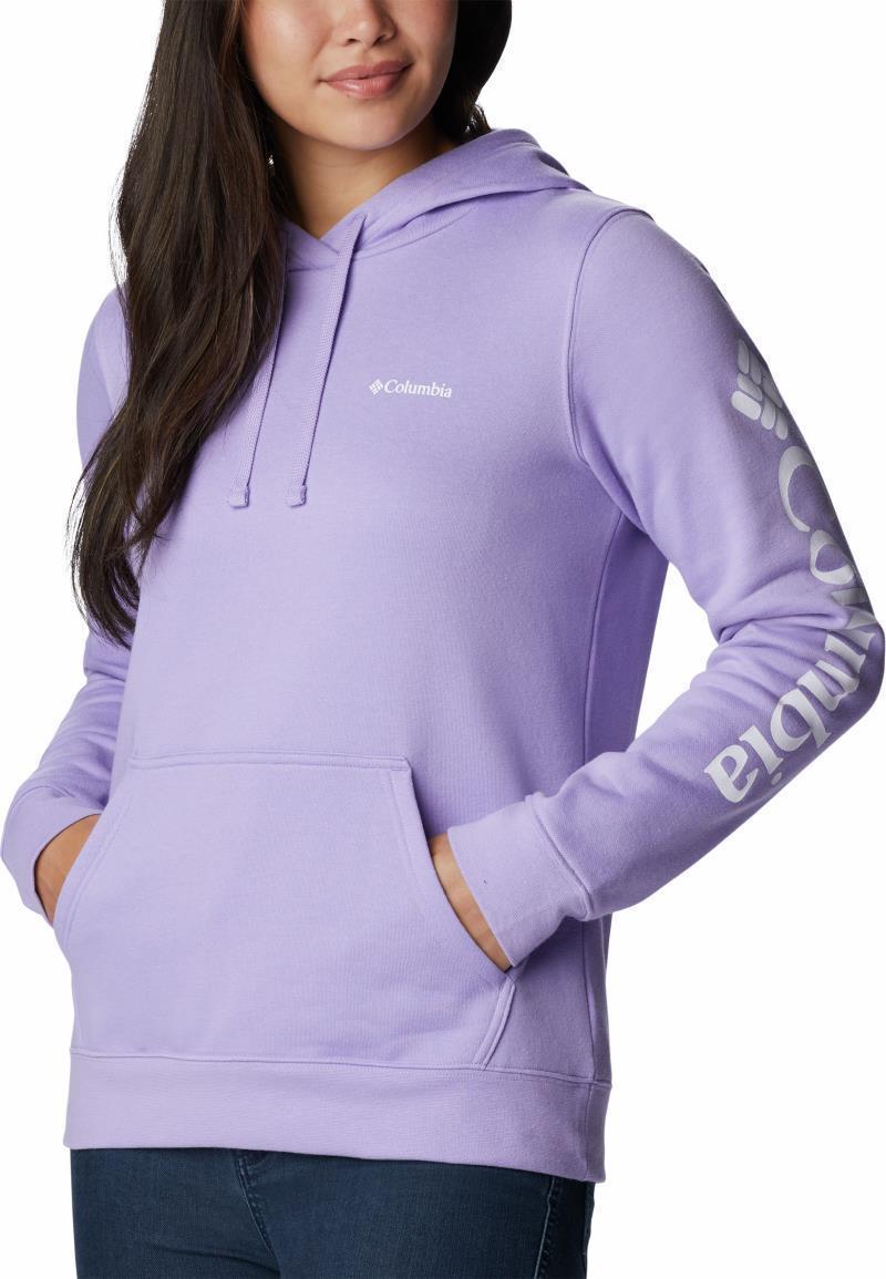 Columbia Trek Graphic Hoodie - Womens - frosted purple / white logo 1