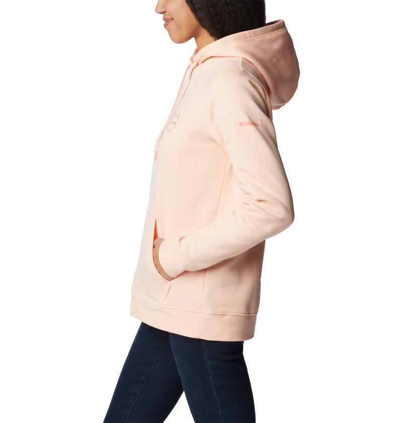 Columbia Trek Graphic Hoodie - Womens - peach blossom / columbia stencil 1