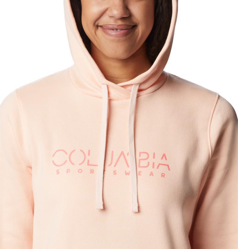 Columbia Trek Graphic Hoodie - Womens - peach blossom / columbia stencil 1