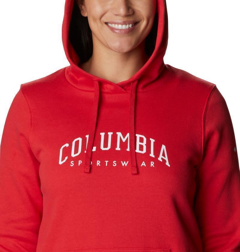 Columbia Trek Graphic Hoodie - Womens - red lily / csc collegiate 1