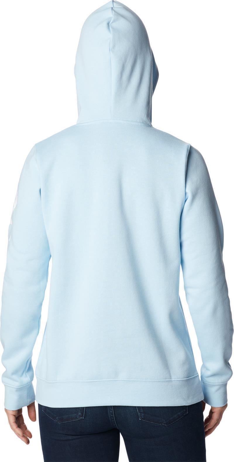 Columbia Trek Graphic Hoodie - Womens - spring blue / white logo 1