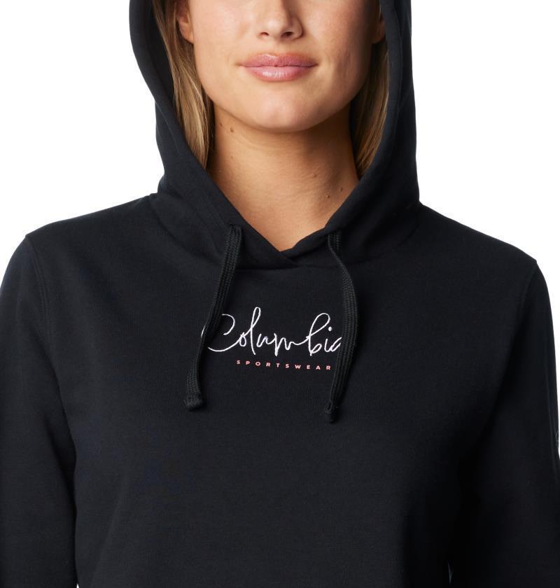 Columbia Trek Graphic Treatment Hoodie, Extended - Womens - Black / Casual Script 10