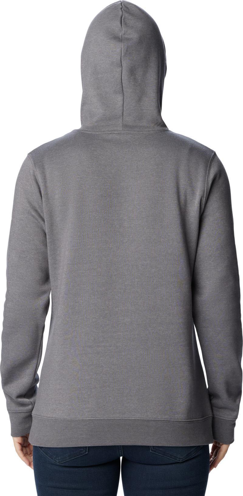 Columbia Trek Graphic Treatment Hoodie, Extended - Womens - City Grey Heather / Casual Script 2