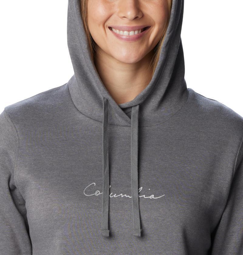 Columbia Trek Graphic Treatment Hoodie - Womens - city grey heather / casual script 1