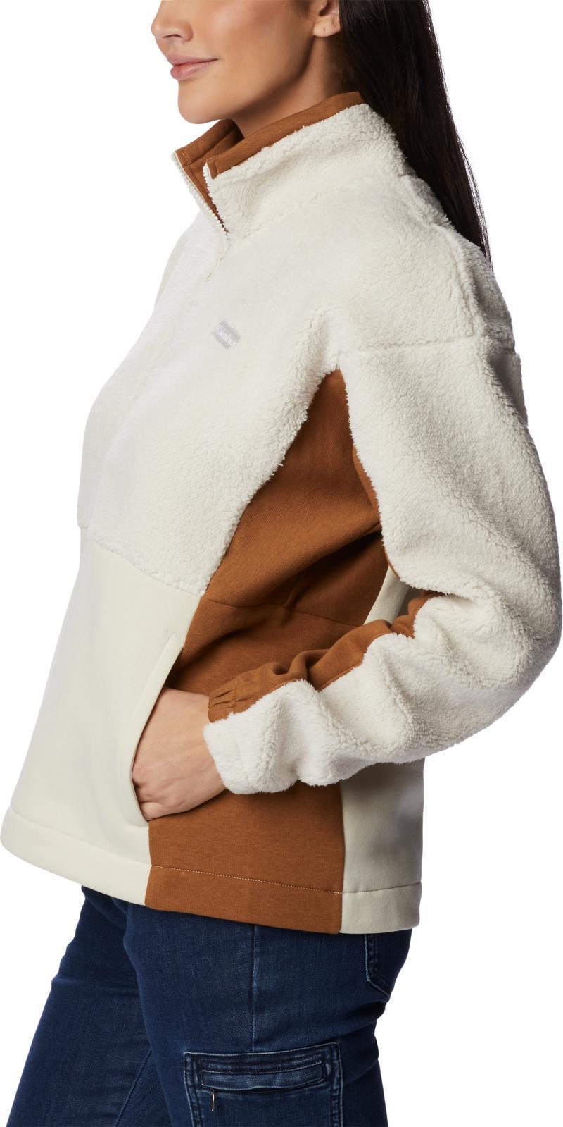 Columbia Trek Hybrid Sherpa Half Zip - Womens - Chalk / Camel Brown 4