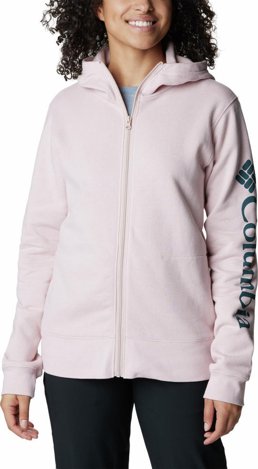 Columbia Trek II Graphic Full-Zip - Womens - Dusty Pink / Night Wave Logo 1