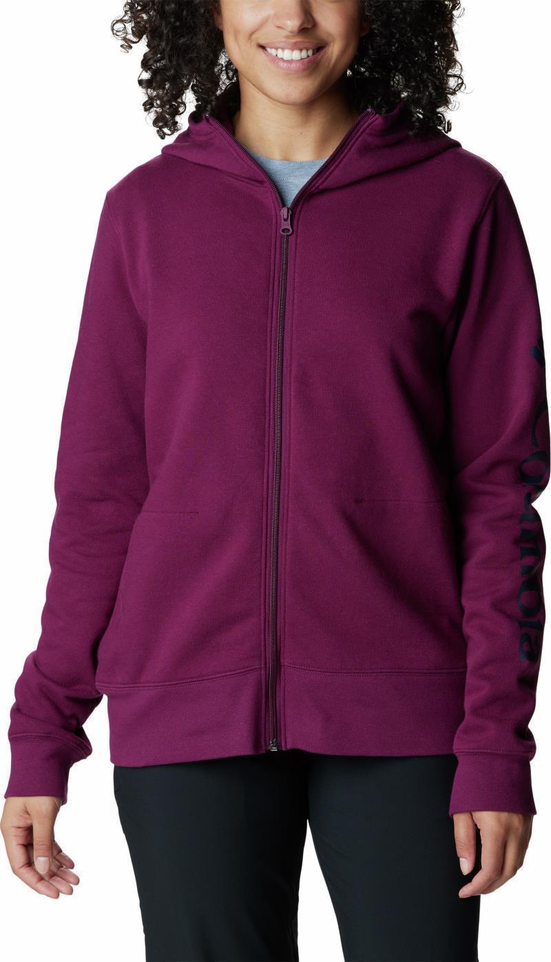 Columbia Trek II Graphic Full-Zip - Womens - Marionberry / Dark Nocturnal Logo 1