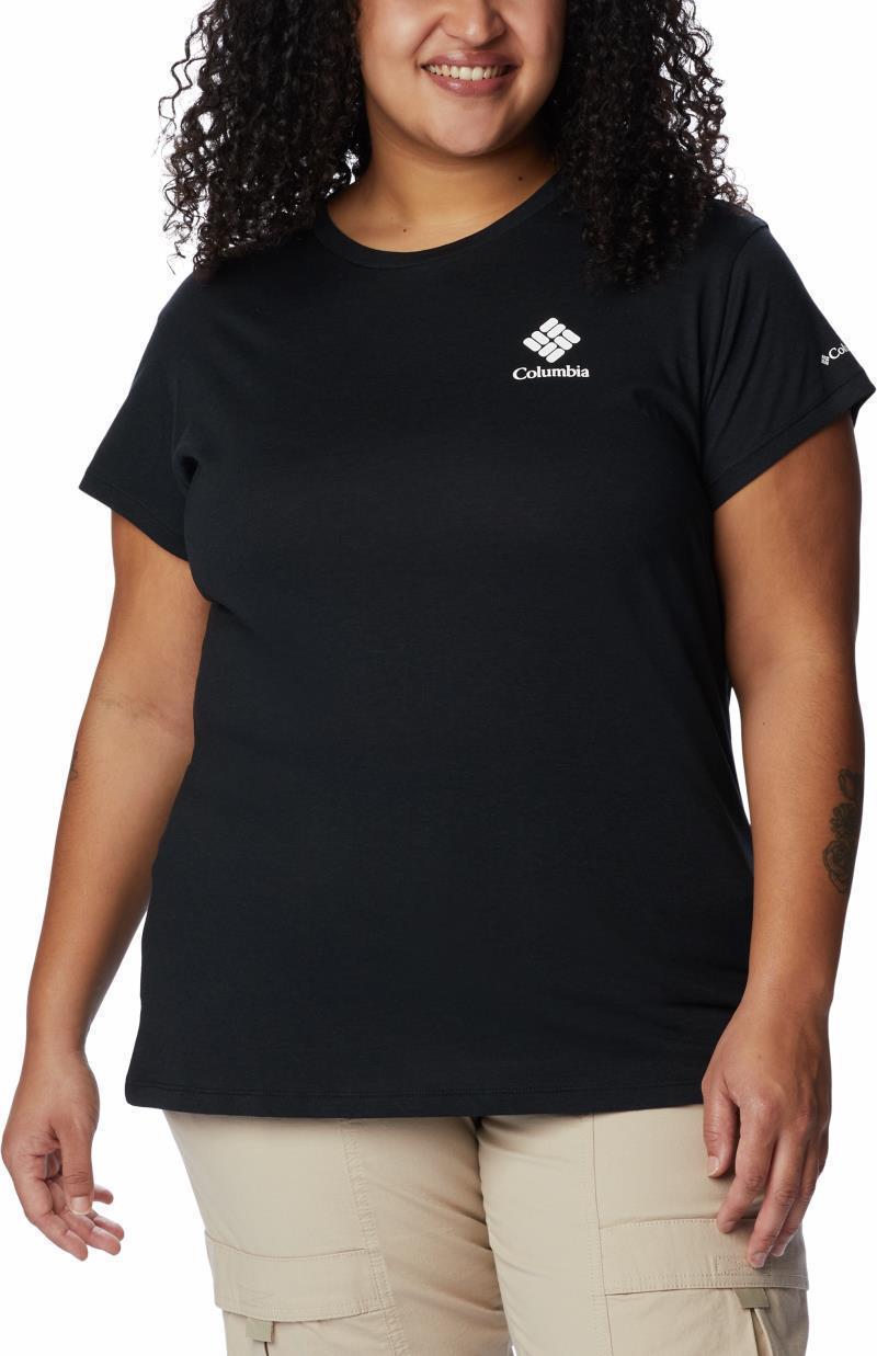 Columbia Trek SS Graphic Tee - Plus - Womens - black / csc stacked mini graphic 1