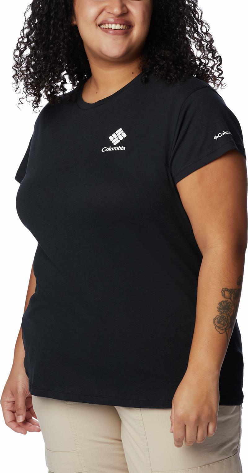 Columbia Trek SS Graphic Tee - Plus - Womens - black / csc stacked mini graphic 1