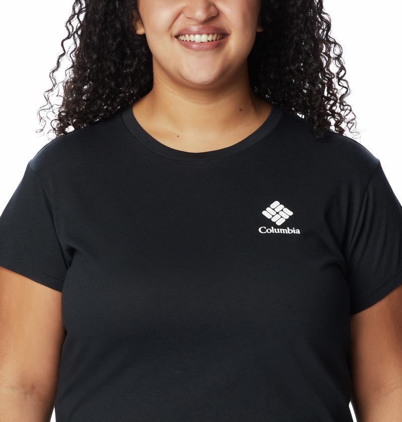Columbia Trek SS Graphic Tee - Plus - Womens - black / csc stacked mini graphic 1