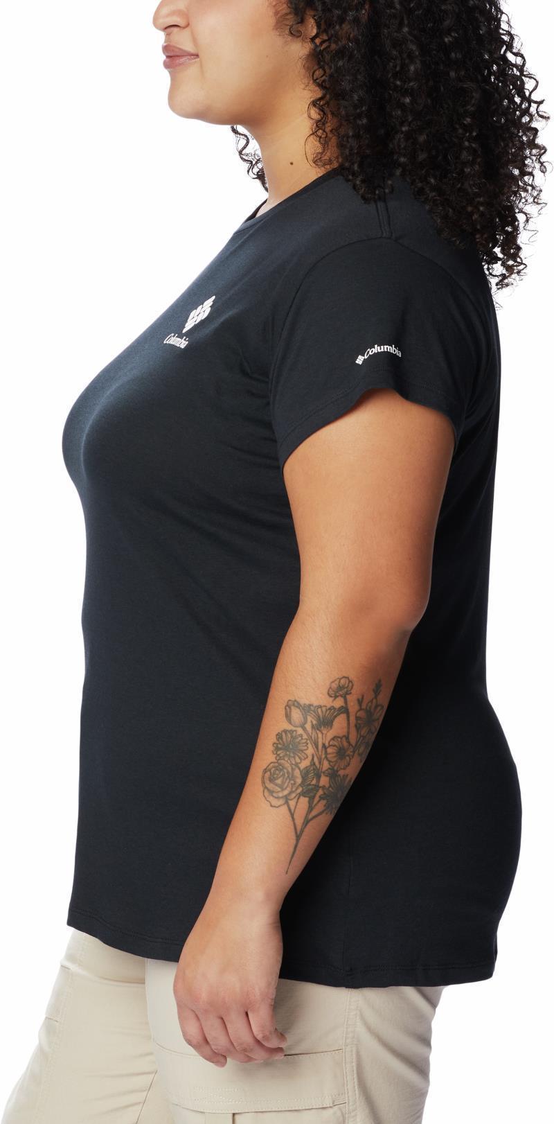 Columbia Trek SS Graphic Tee - Plus - Womens - black / csc stacked mini graphic 1