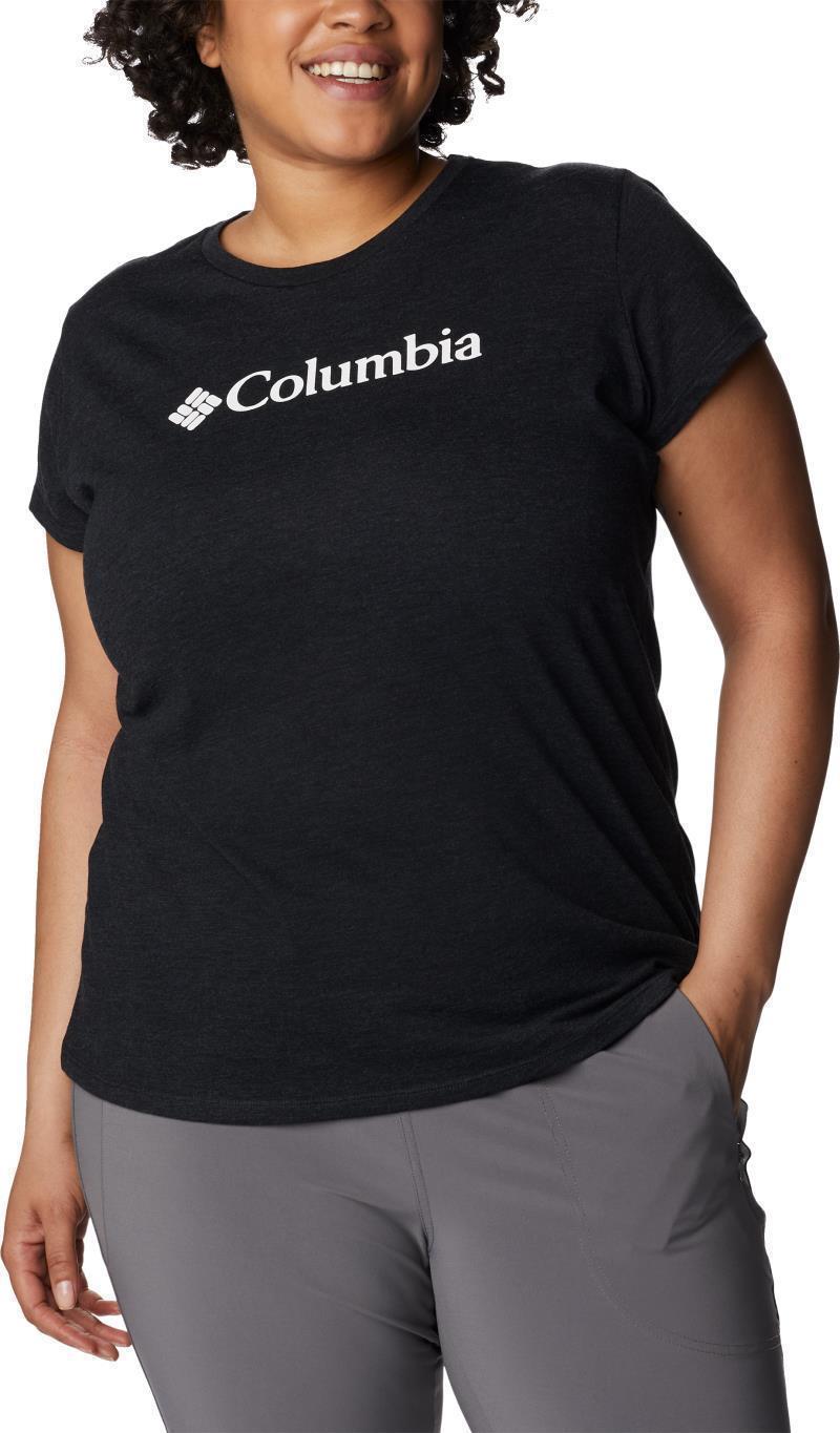 Columbia Trek SS Graphic Tee - Plus - Womens - black heather / gem columbia 1