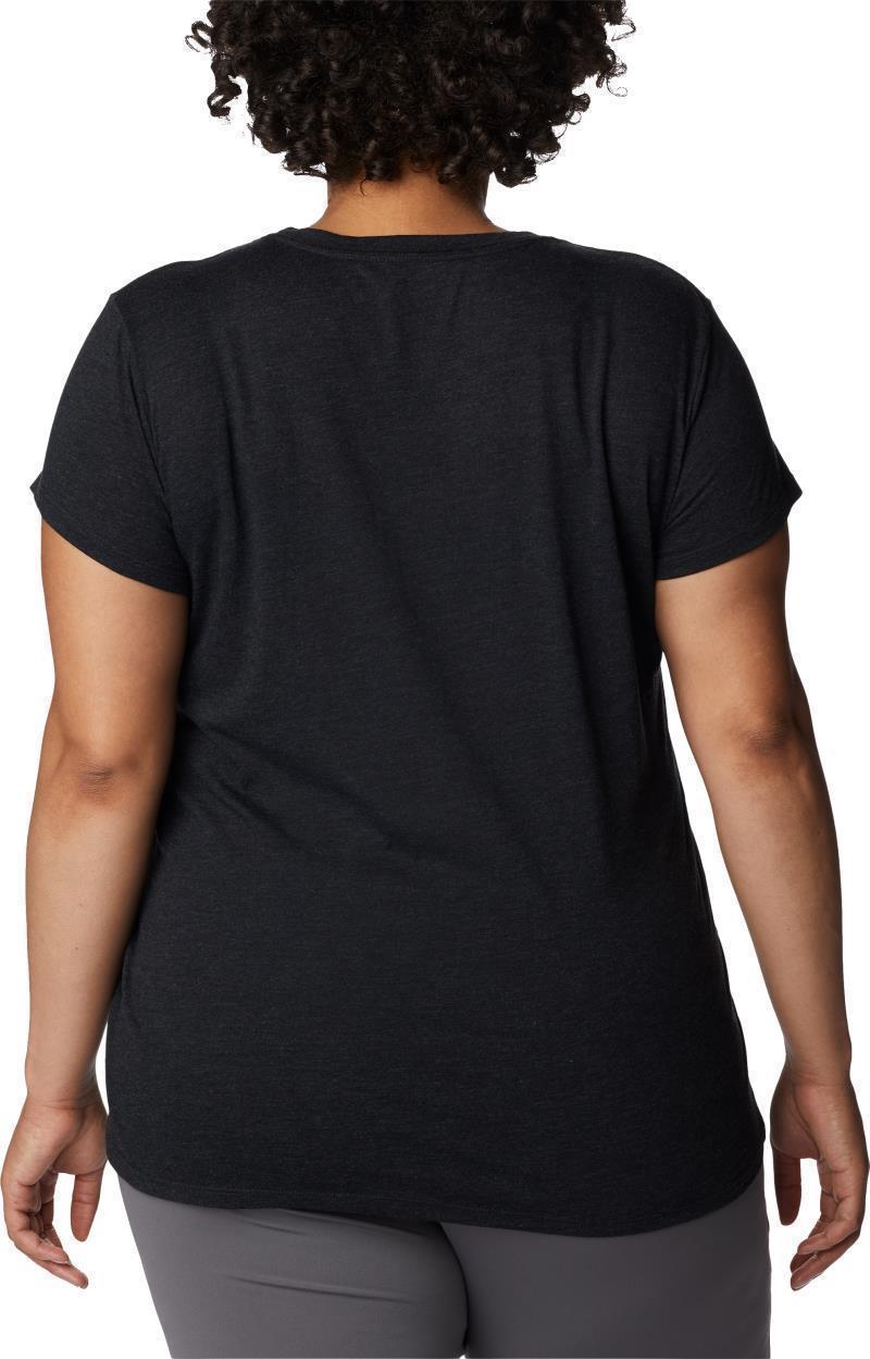 Columbia Trek SS Graphic Tee - Plus - Womens - black heather / gem columbia 1