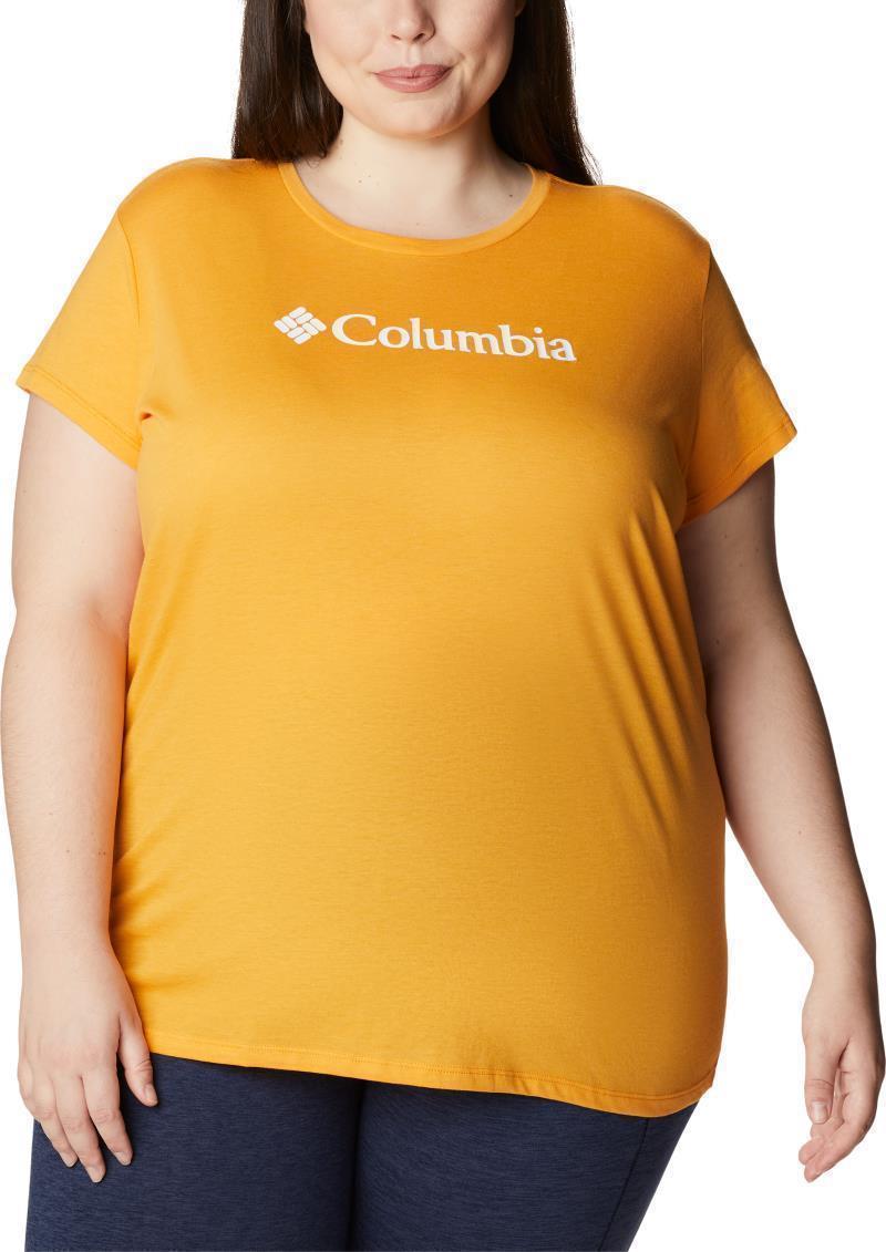 Columbia Trek SS Graphic Tee - Plus - Womens - mango heather / gem columbia 1