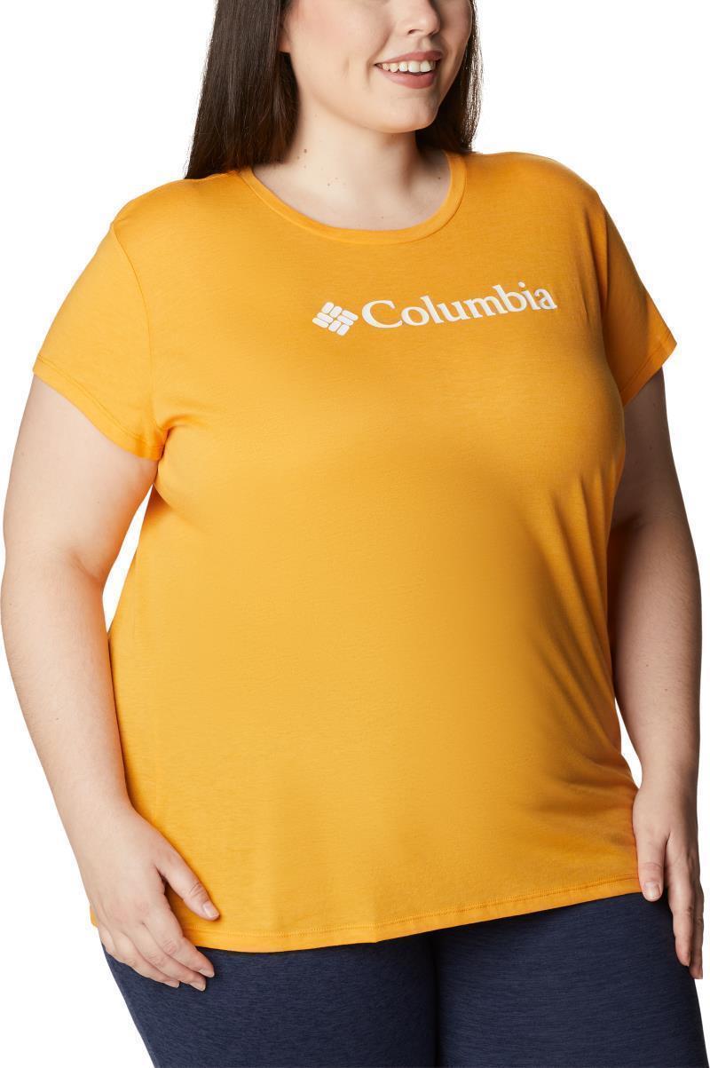 Columbia Trek SS Graphic Tee - Plus - Womens - mango heather / gem columbia 1