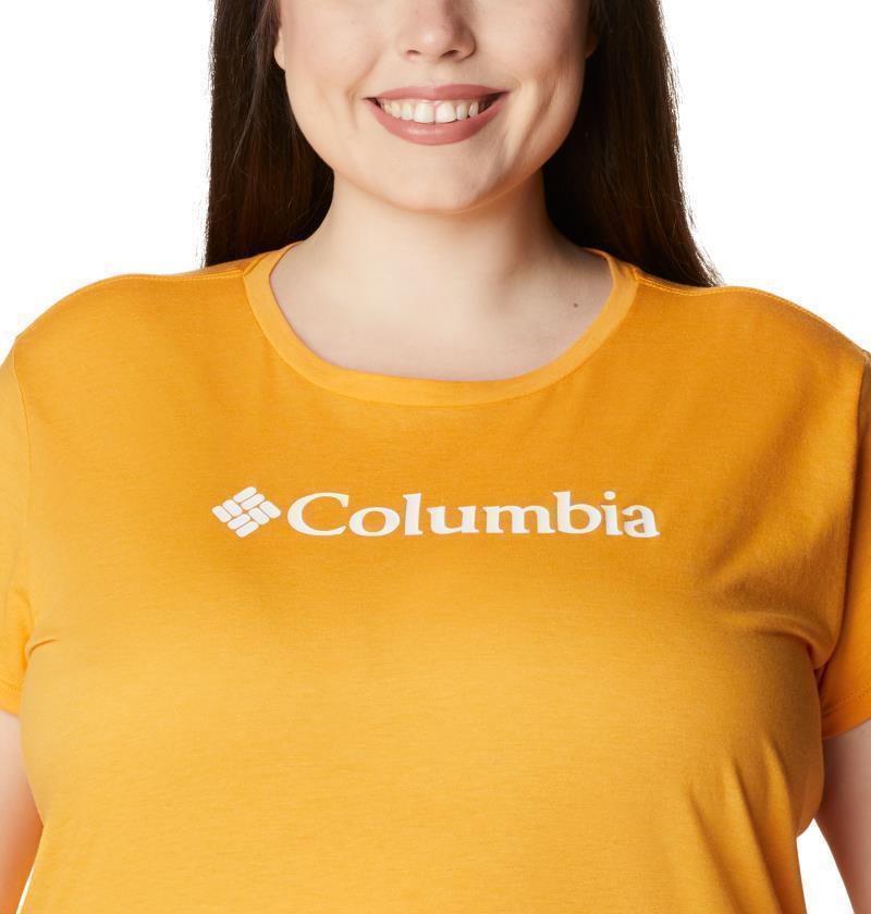 Columbia Trek SS Graphic Tee - Plus - Womens - mango heather / gem columbia 1