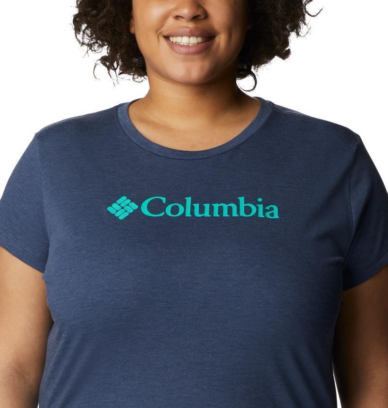 Columbia Trek SS Graphic Tee - Plus - Womens - nocturnal heather / gem columbia 1
