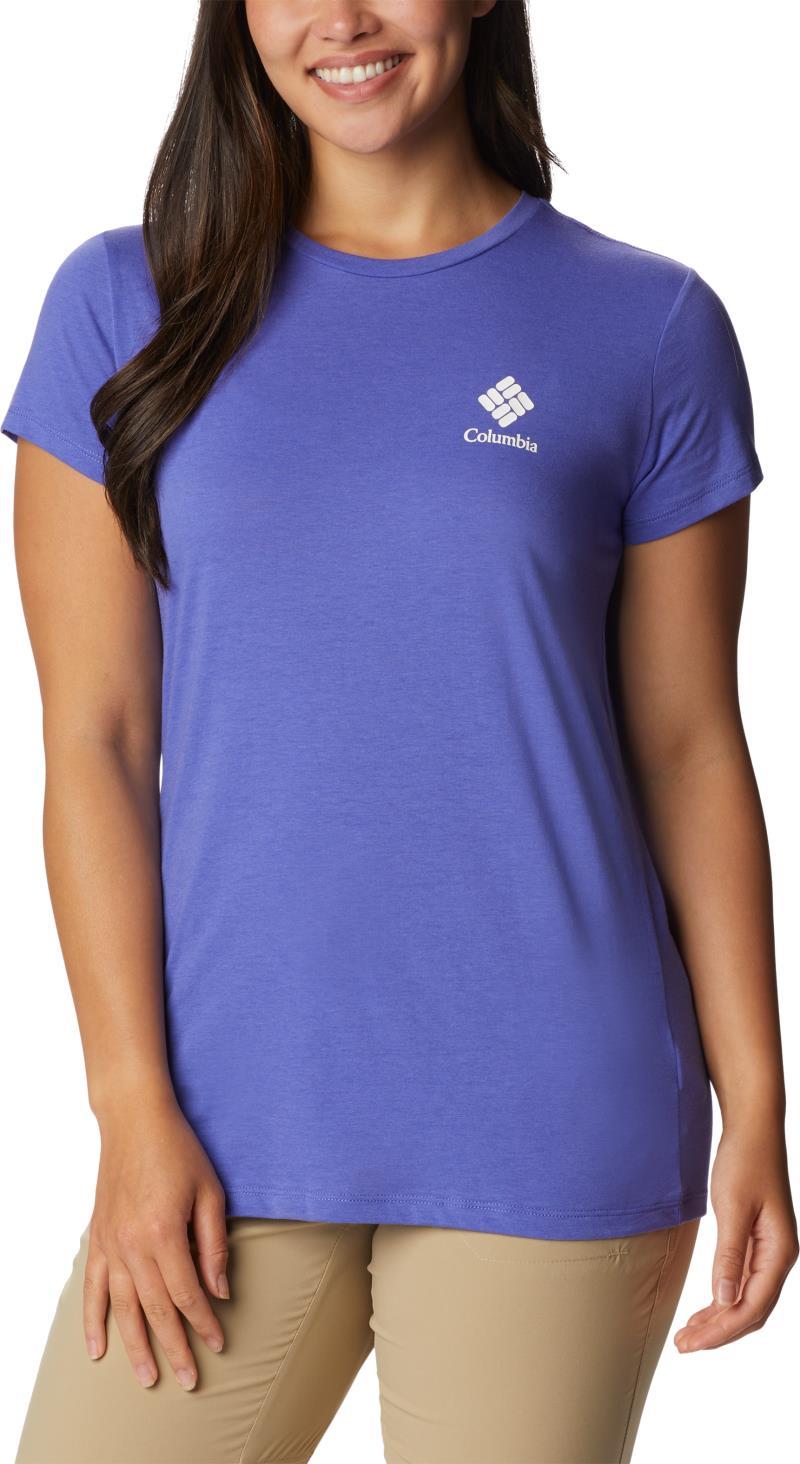 Columbia Trek SS Graphic Tee - Plus - Womens - purple lotus / csc stacked mini graphic 1