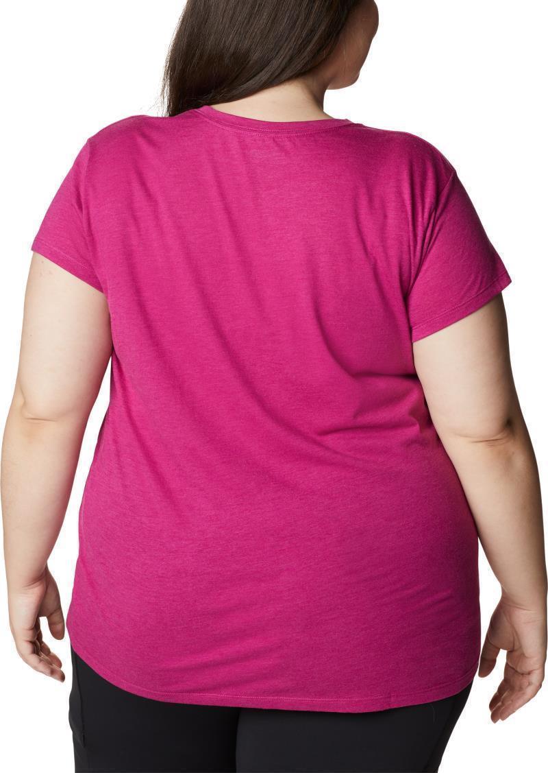 Columbia Trek SS Graphic Tee - Plus - Womens - wild fuchsia heather / gem columbia 1