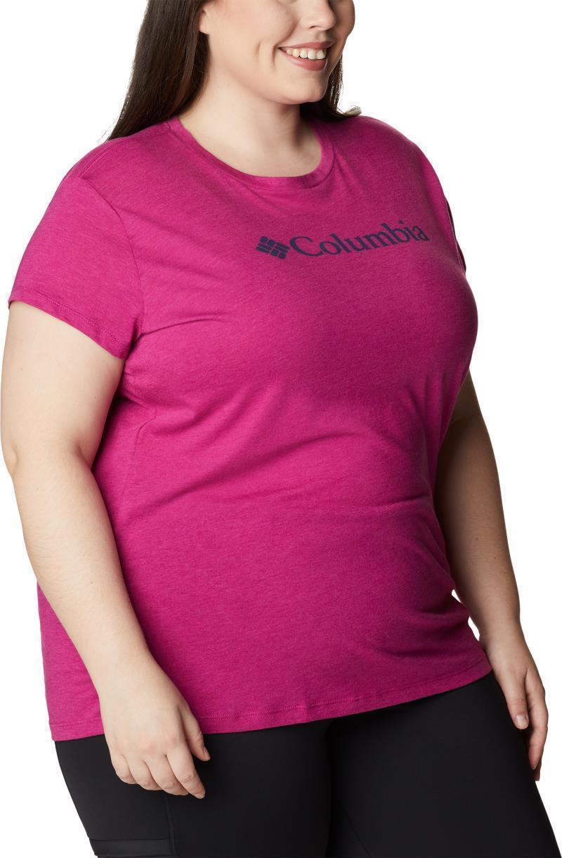 Columbia Trek SS Graphic Tee - Plus - Womens - wild fuchsia heather / gem columbia 1