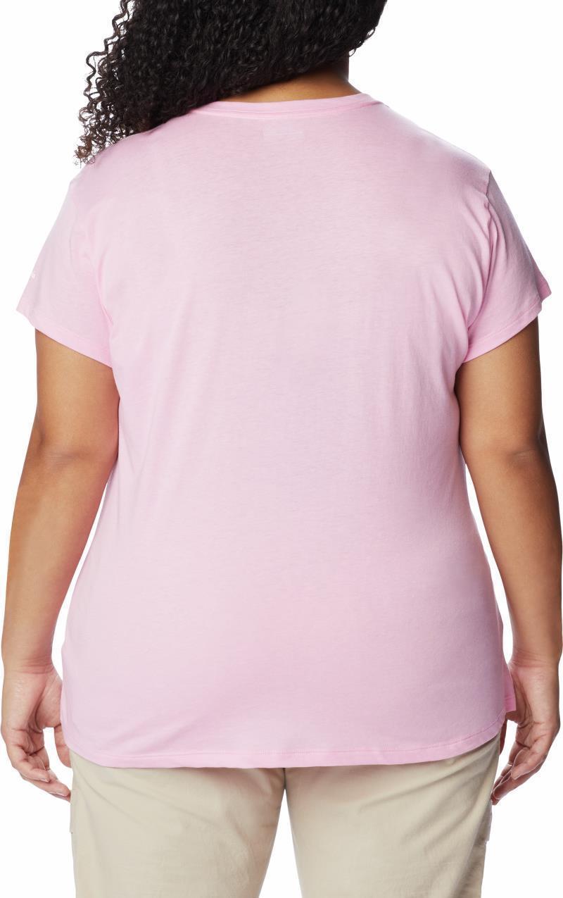Columbia Trek SS Graphic Tee - Plus - Womens - wild rose / csc stacked mini graphic 1