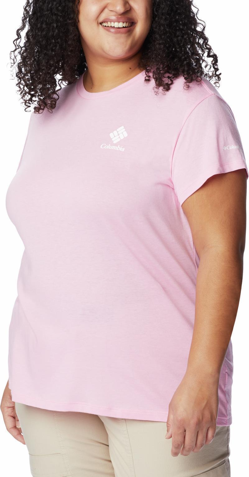 Columbia Trek SS Graphic Tee - Plus - Womens - wild rose / csc stacked mini graphic 1