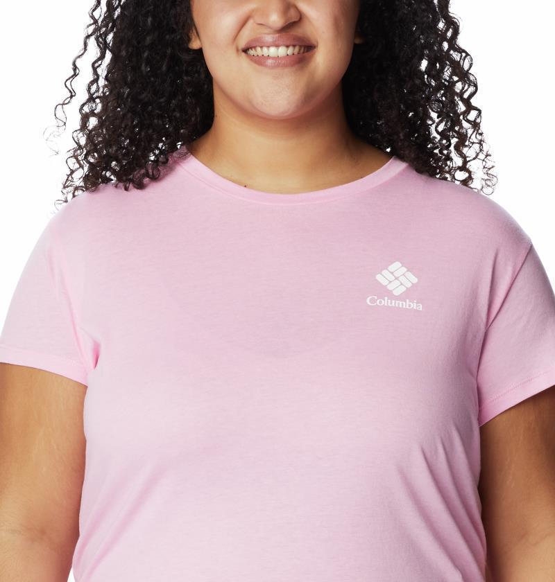 Columbia Trek SS Graphic Tee - Plus - Womens - wild rose / csc stacked mini graphic 1
