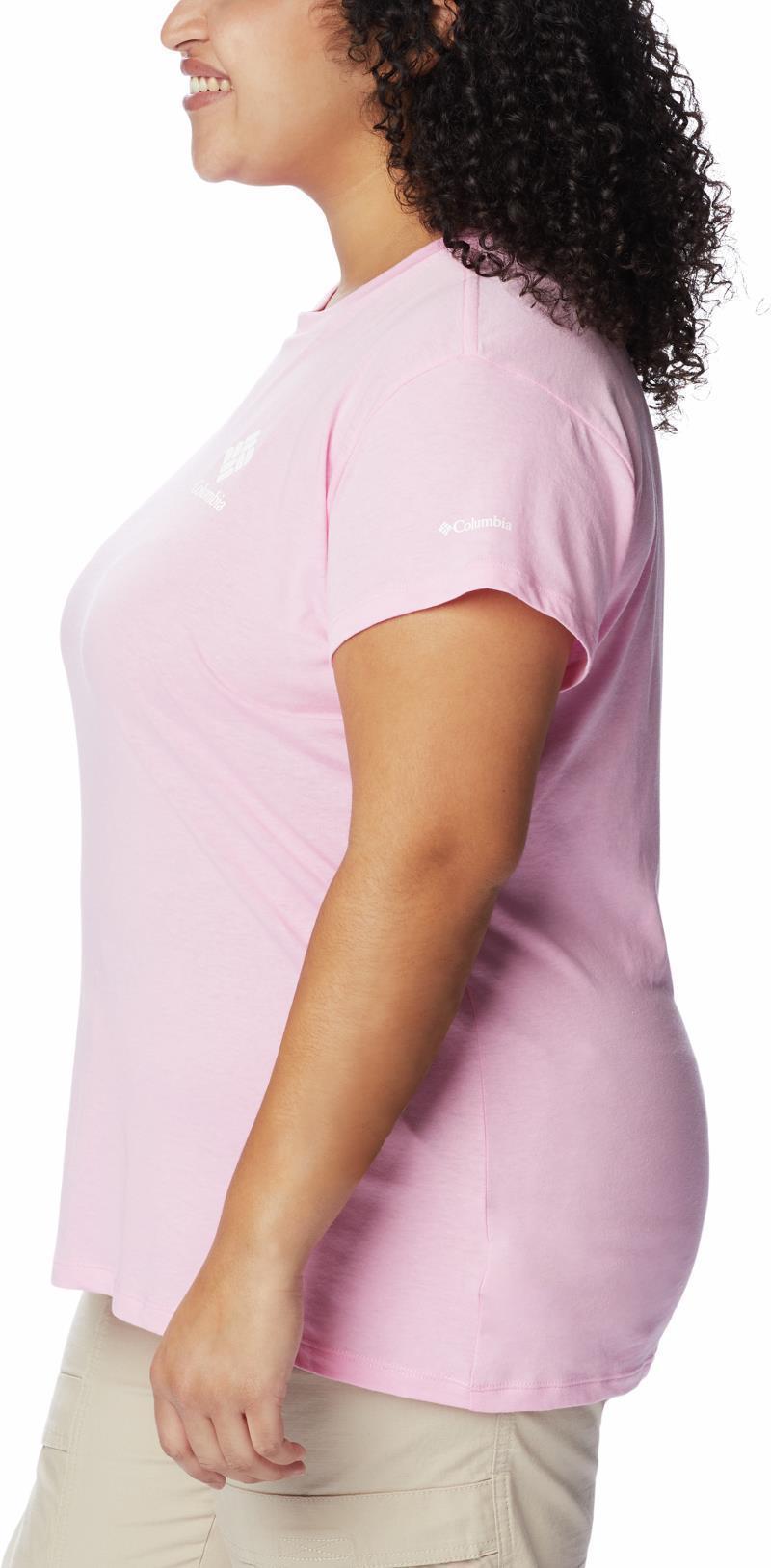 Columbia Trek SS Graphic Tee - Plus - Womens - wild rose / csc stacked mini graphic 1