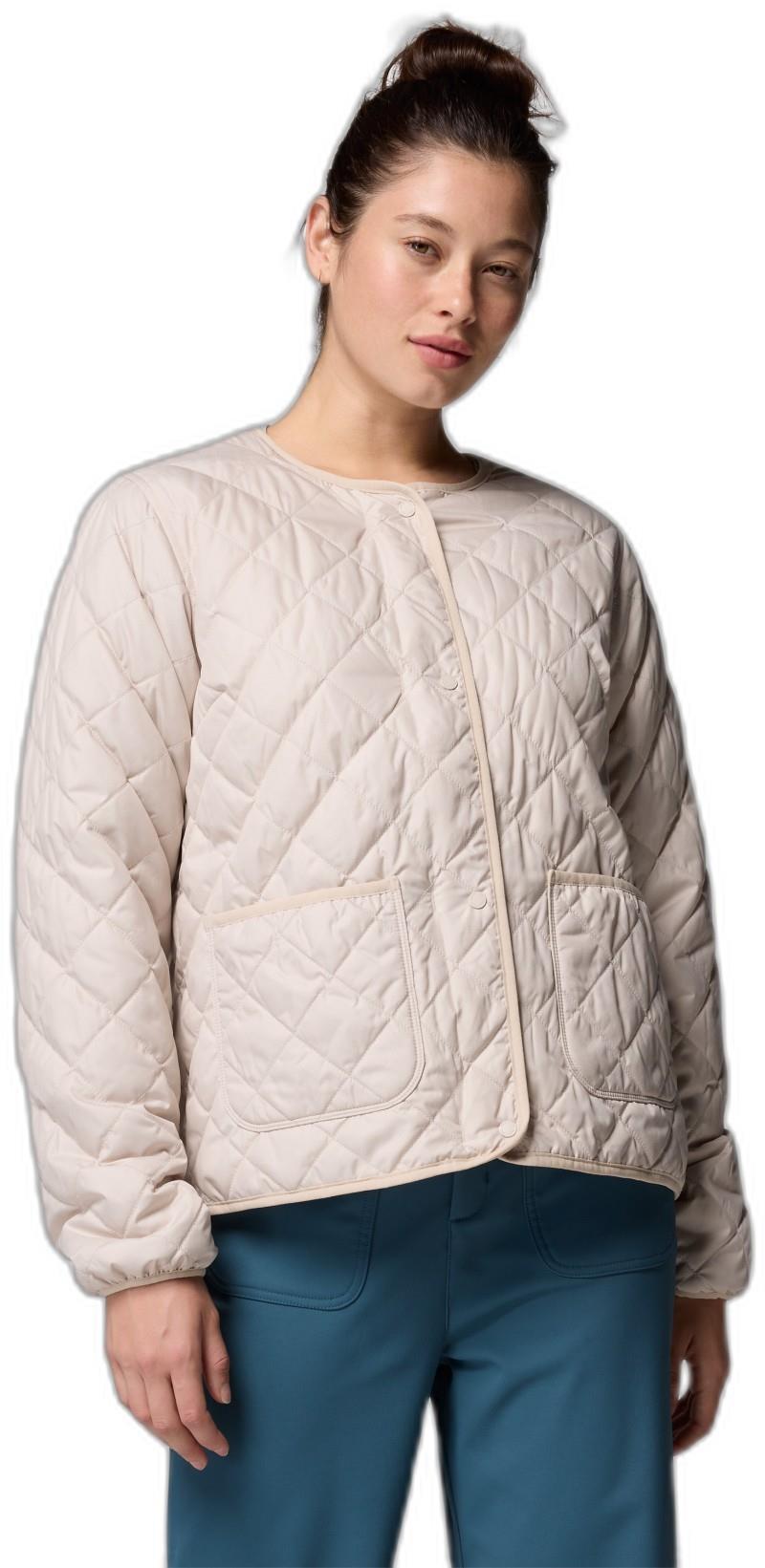 Copper Crest Collarless Jacket - Womens - dark stone 1
